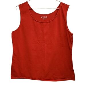 Casual Orange Sleeveless Top